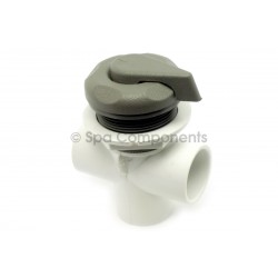 1" Horizontal 2 port divertor, scalloped style