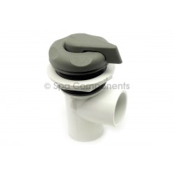 1" Vertical 1 port divertor, scalloped style