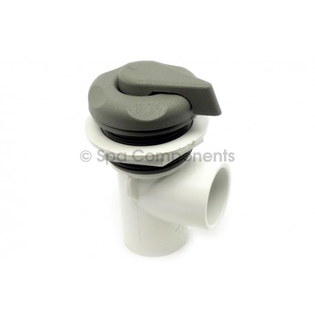 1" Vertical 1 port divertor, scalloped style
