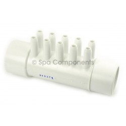 Air manifold : 1-1/2” Spg x 1-1/2” S x (10) 3/8” 