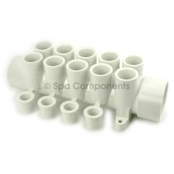 WATER MANIFOLD : 1-1/2" SPG X 1-1/2" SOC X10 1/2" SOC PORTS