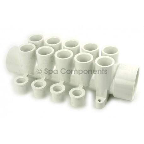 WATER MANIFOLD : 1-1/2" SPG X 1-1/2" SOC X10 1/2" SOC PORTS