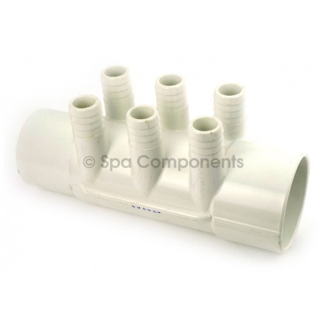 Water Manifold : 2" SOC x 2" SPG X (6) 3/4" BARBS
