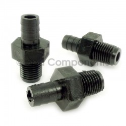 Pump wet end fitting, straight barbed