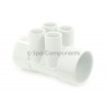 Water Manifold : 2" SOC x 2" SOC X (4) 3/4" SOC PORTS