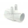 Water Manifold : 2" SOC x 2" SOC X (2) 3/4" RIBBED BARBS