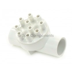 Air manifold : 1" S x 1" S x (10) 3/8" RB Barbs