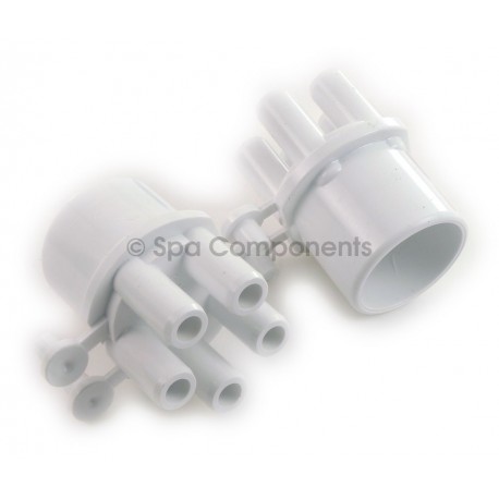Air manifold : 1” Spg x (5) 3/8” 