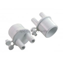 Air manifold : 1” Spg x (2) 3/8” 
