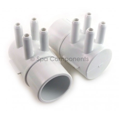 Air manifold : 1” Spg x (4) 3/8” x Dead end