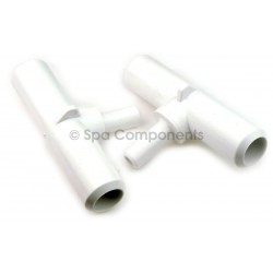 Barb adaptor Tee 3/4" SB x 3/4" SB x 3/8" B