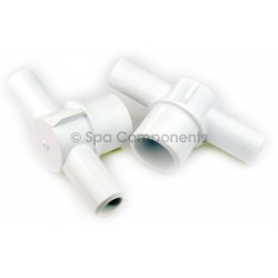 Barb adaptor Tee 1" SPG x (2) 3/4" SB