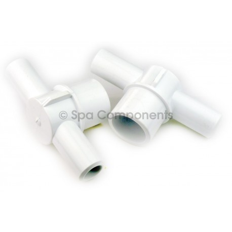 Barb adaptor Tee 1" SPG x (2) 3/4" SB