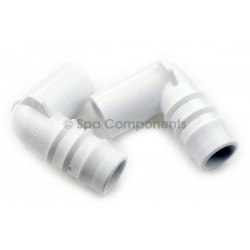 Barb adaptor 90° elbow 1/2" SPG x 3/4" RB