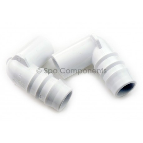 Barb adaptor 90° elbow 1/2" SPG x 3/4" RB