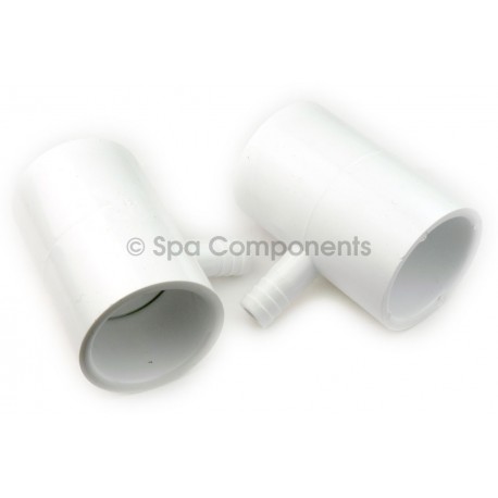 Barb adaptor Tee 1" S x 1" S x 3/8" RB
