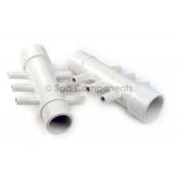 Air manifold : 1" S x 1" SPG x (6) 3/8" Barbs