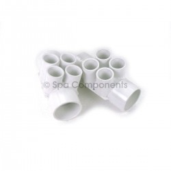 WATER MANIFOLD : 1-1/2" SOC X 1-1/2" SOC X (4) 3/4" SOC PORTS