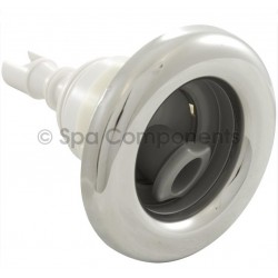 Thead-In 3-3/8" diameter, smooth stainless steel, grey roto
