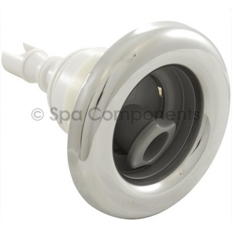 Thead-In 3-3/8" diameter, smooth stainless steel, grey roto