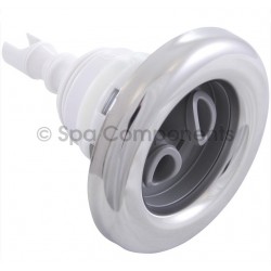 Thead-In 3-3/8" diameter, smooth stainless steel, grey twin-roto