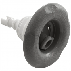 Thead-In 3-3/8" diameter, smooth stainless steel, grey roto