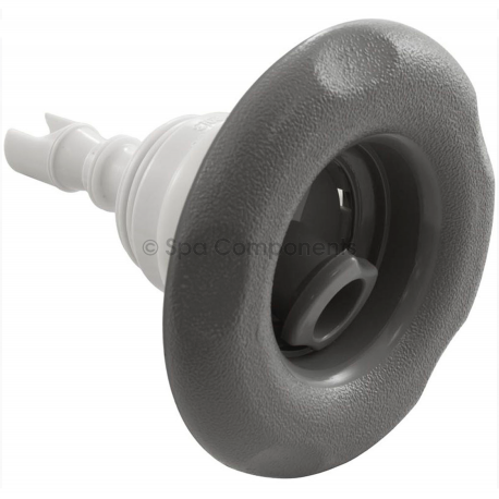 Thead-In 3-3/8" diameter, smooth stainless steel, grey roto