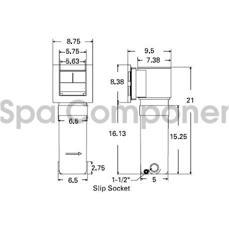 35sq ft Front Access Skim Filter