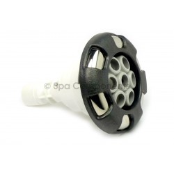 Poly Storm 6 Spoke Dark Silver Glitter Stainless Massage